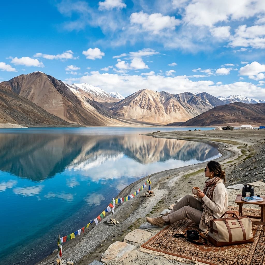 A remote Himalayan landscape in Ladakh